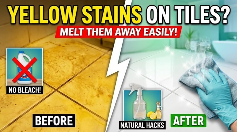 Bathroom Tiles Cleaning Hacks to Remove Yellow Stains Easily