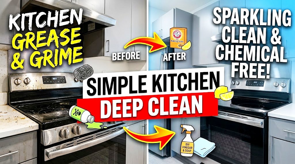 How to deep clean apartment kitchen without harsh chemicals